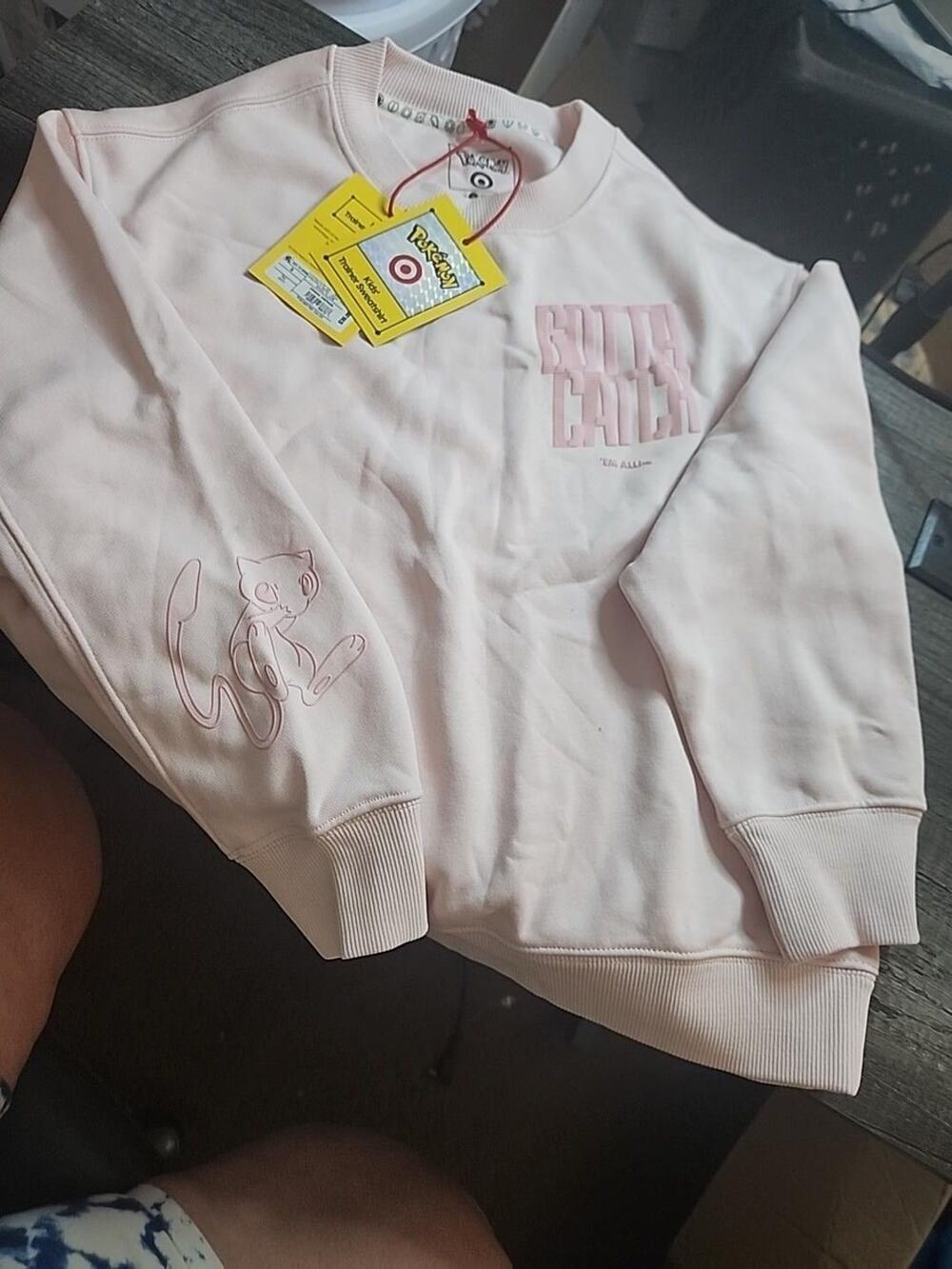 Pokemon x Target Kids Mew Crewneck Sweatshirt Pink XL NWT